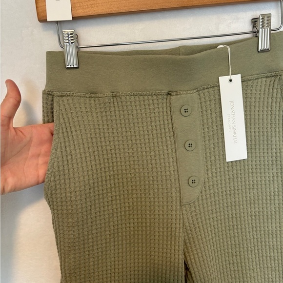 Jonathan Simkhai green willow Juliette Waffle Bralette and Jogger set small NWT - Picture 4 of 13